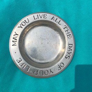 Vintage Pewter Plate